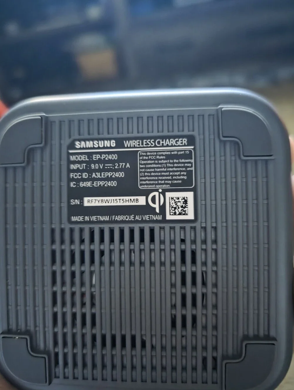 Samsung Wireless Charger 15w Fast Charge Includes Fast Charge Cable N Block